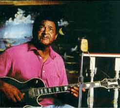 Photo of Junior Kimbrough in his juke joint.