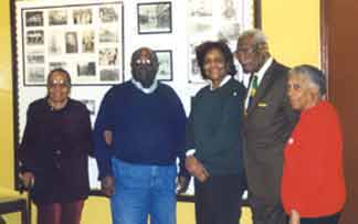 Photo of Lena Vaesser, Melvin Taylor, Mary Wiley, Clyde Lee, and Jimmye Dunlap